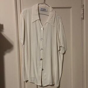 Rebecca Malone Off-White Casual Button Down Shirt